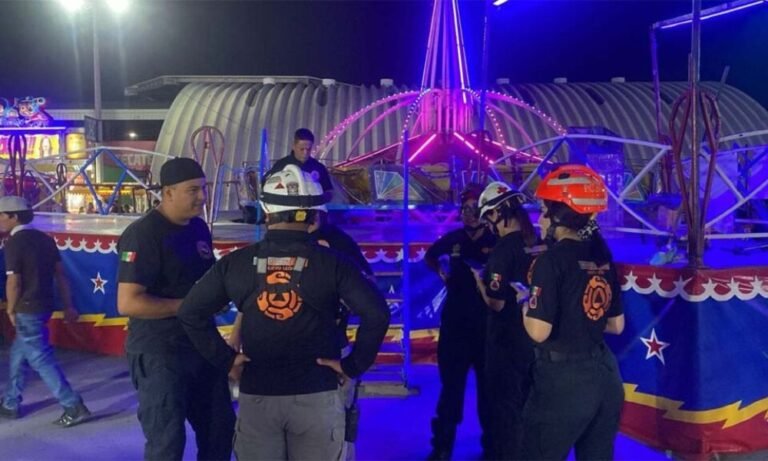 Falla en juego mecánico deja a 30 personas atrapadas en Expo Guadalupe