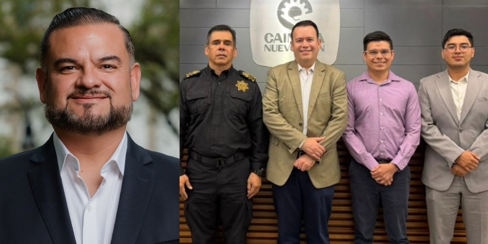 Carlos Rodríguez fortalece estrategia de seguridad con CAINTRA en Cadereyta