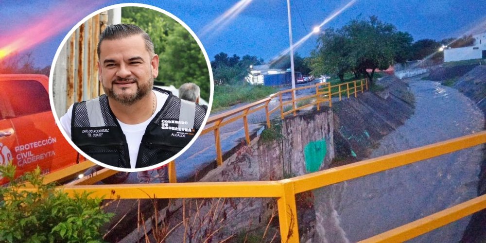 Carlos Rodríguez refuerza monitoreo por lluvias en Cadereyta